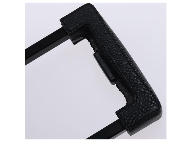 Saffiano Valigia PRADA in pelle Safiano nera Auth ep8401 Nero - vista 8