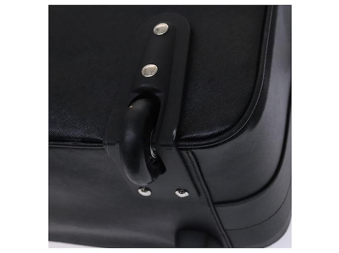 Saffiano Valigia PRADA in pelle Safiano nera Auth ep8401 Nero - vista 9