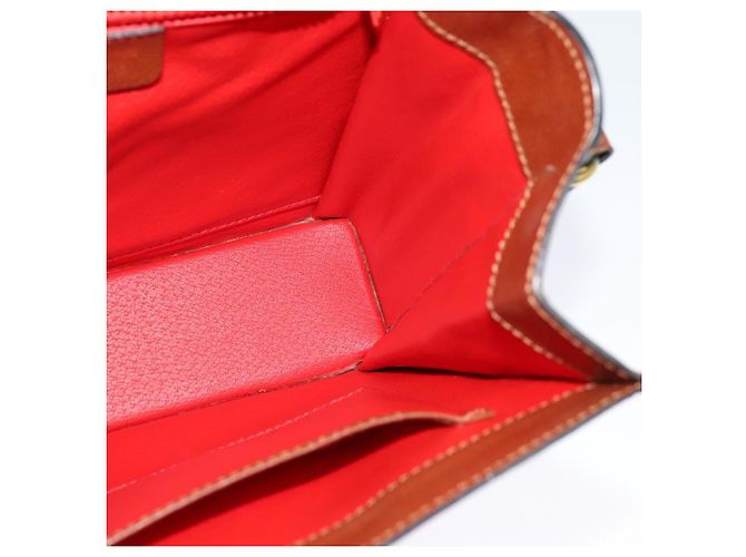 Céline Borsa a Spalla CELINE in Pelle Marrone Auth KD516 - vista 19