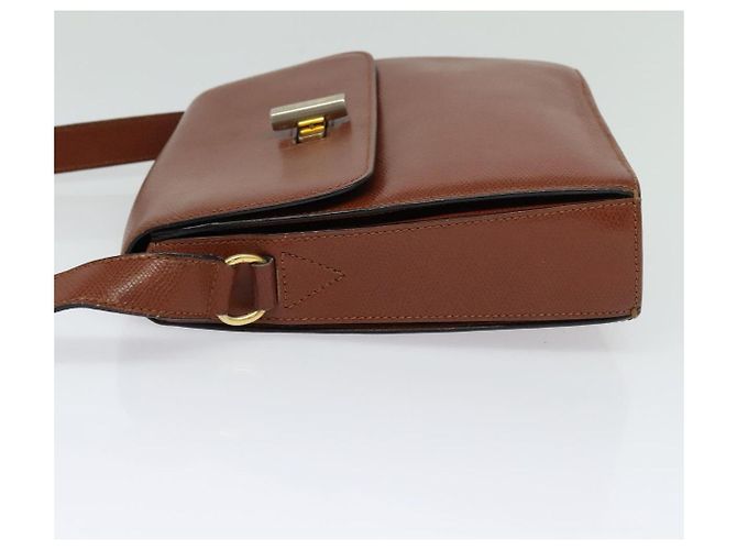 Céline Borsa a Spalla CELINE in Pelle Marrone Auth KD516 - vista 3