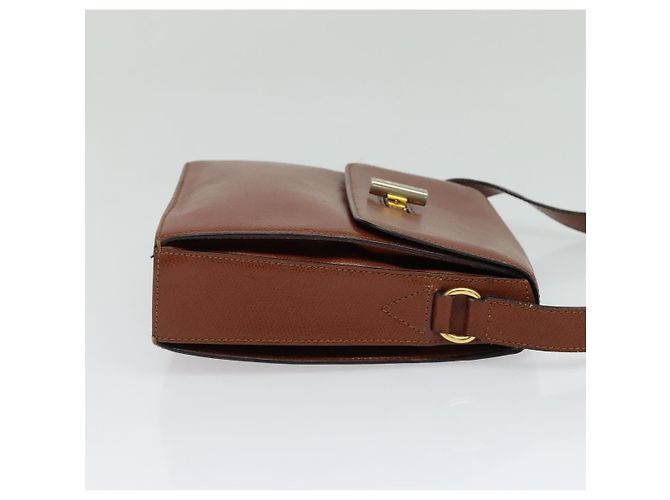 Céline Borsa a Spalla CELINE in Pelle Marrone Auth KD516 - vista 4
