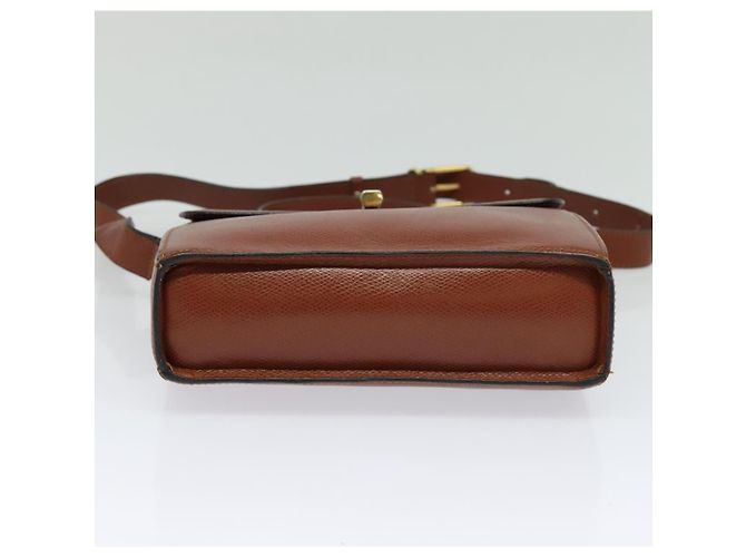 Céline Borsa a Spalla CELINE in Pelle Marrone Auth KD516 - vista 5