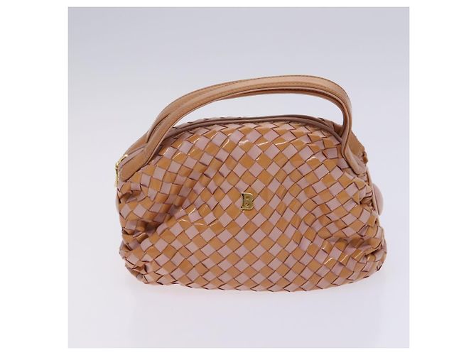 BALLY Borsa a Spalla in Pelle Trapuntata con Catena 2Set Marrone Beige Auth bs23601 - vista 10