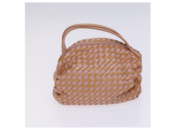 BALLY Borsa a Spalla in Pelle Trapuntata con Catena 2Set Marrone Beige Auth bs23601 - vista 11