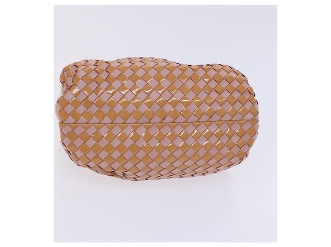 BALLY Borsa a Spalla in Pelle Trapuntata con Catena 2Set Marrone Beige Auth bs23601 - vista 15