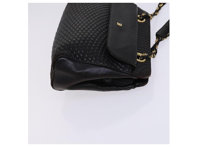 BALLY Borsa a Spalla in Pelle Trapuntata con Catena 2Set Marrone Beige Auth bs23601 - vista 4