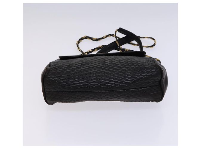 BALLY Borsa a Spalla in Pelle Trapuntata con Catena 2Set Marrone Beige Auth bs23601 - vista 7