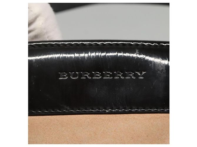 Borsa a mano Burberry Nova Check in lana marrone oro nero Auth BD1582 D'oro - vista 10