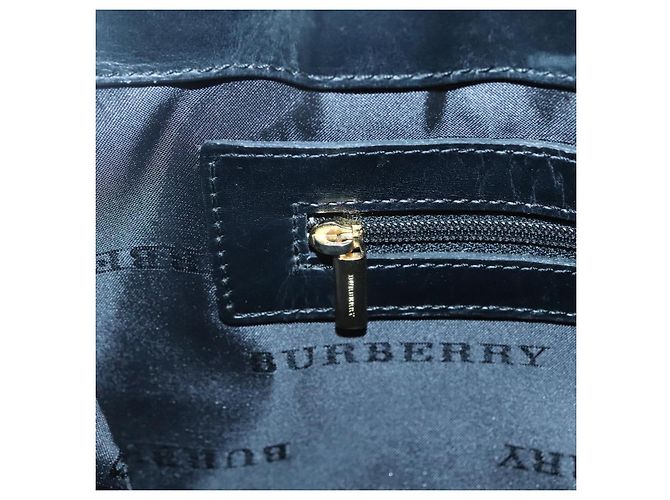 Borsa a mano Burberry Nova Check in lana marrone oro nero Auth BD1582 D'oro - vista 17