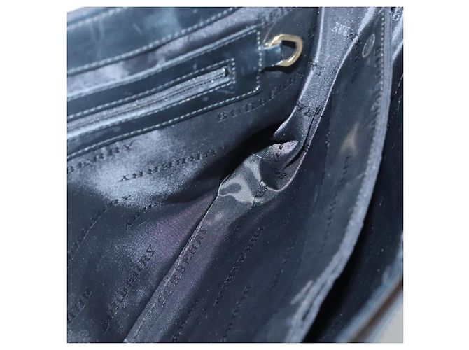 Borsa a mano Burberry Nova Check in lana marrone oro nero Auth BD1582 D'oro - vista 18
