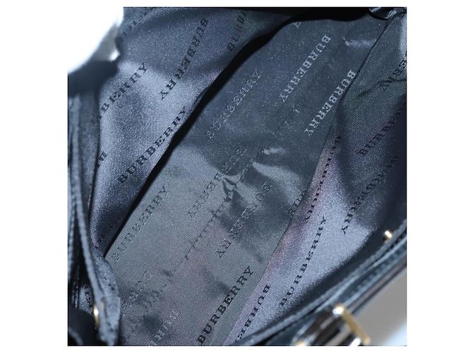Borsa a mano Burberry Nova Check in lana marrone oro nero Auth BD1582 D'oro - vista 20