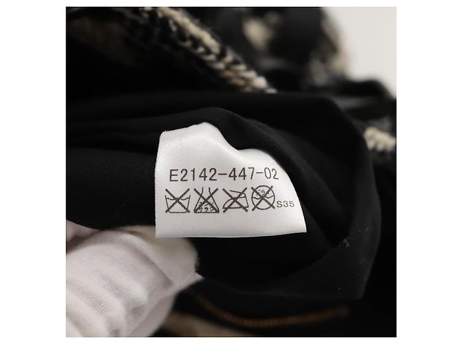 Borsa tote Burberry Nova Check Blue Label in lana bianca e oro Auth BD1813 Bianco D'oro - vista 12