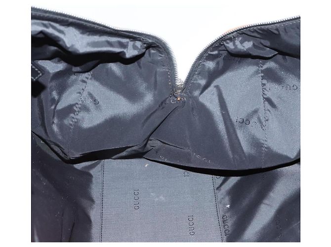 Borsa Boston GUCCI in nylon arancione e nero Auth BD1263 - vista 18