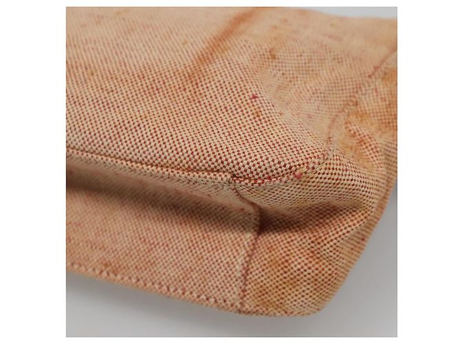 Borsa a spalla sportiva PRADA in tela beige rossa Auth MX065 Rosso - vista 17