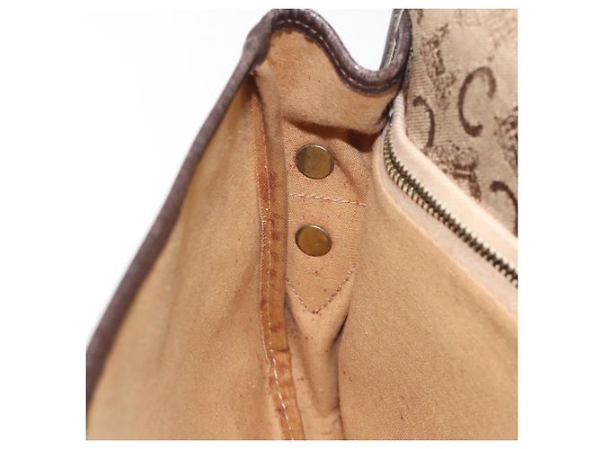 Céline Borsa a Spalla CELINE C Sulky in Tela Marrone Oro Auth bs24045 D'oro - vista 12