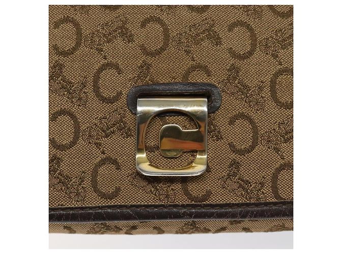 Céline Borsa a Spalla CELINE C Sulky in Tela Marrone Oro Auth bs24045 D'oro - vista 17