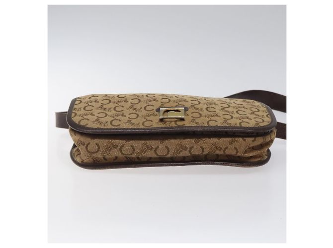 Céline Borsa a Spalla CELINE C Sulky in Tela Marrone Oro Auth bs24045 D'oro - vista 5