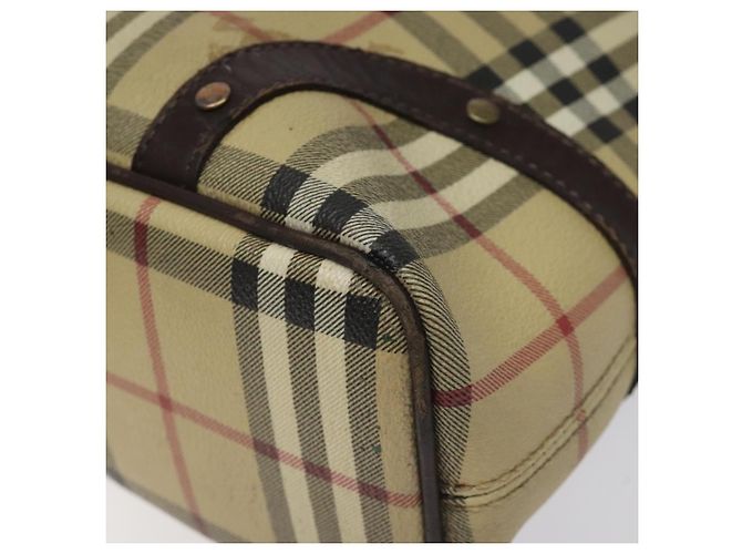 BURBERRY Nova Check Handtasche aus PVC Beige Auth KD523 - Ansicht 14