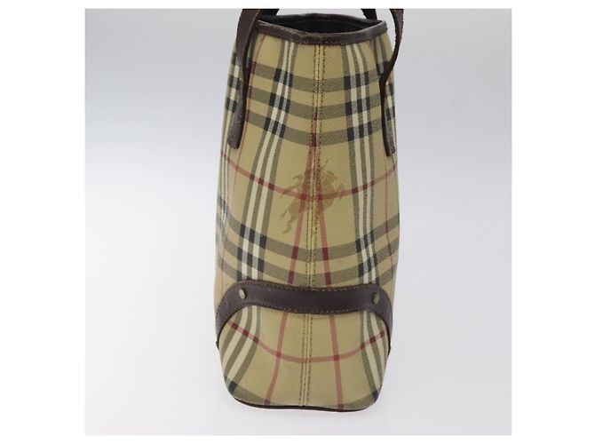 BURBERRY Nova Check Handtasche aus PVC Beige Auth KD523 - Ansicht 3