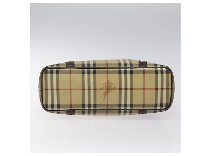 BURBERRY Nova Check Handtasche aus PVC Beige Auth KD523 - Ansicht 5