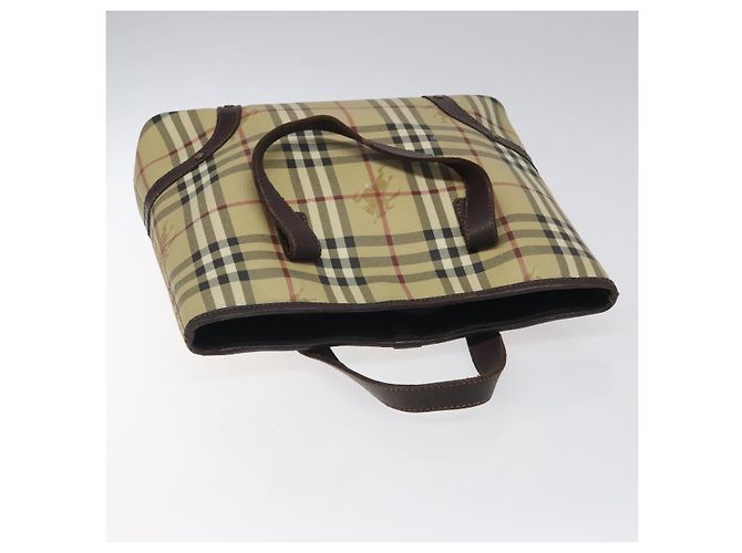BURBERRY Nova Check Handtasche aus PVC Beige Auth KD523 - Ansicht 6