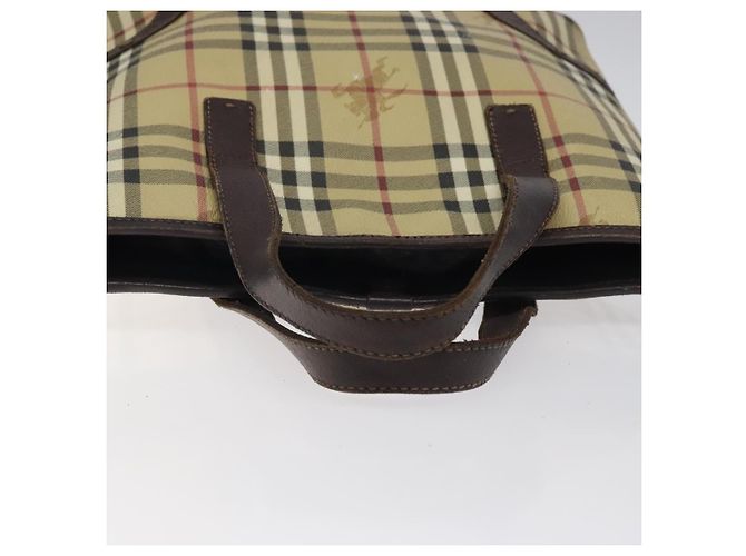BURBERRY Nova Check Handtasche aus PVC Beige Auth KD523 - Ansicht 7