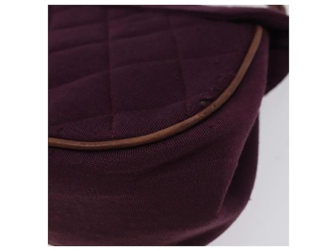 CHANEL Borsa Matelassé in Cotone Viola CC Auth BD1572 Porpora - vista 15