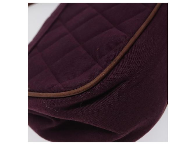 CHANEL Borsa Matelassé in Cotone Viola CC Auth BD1572 Porpora - vista 16