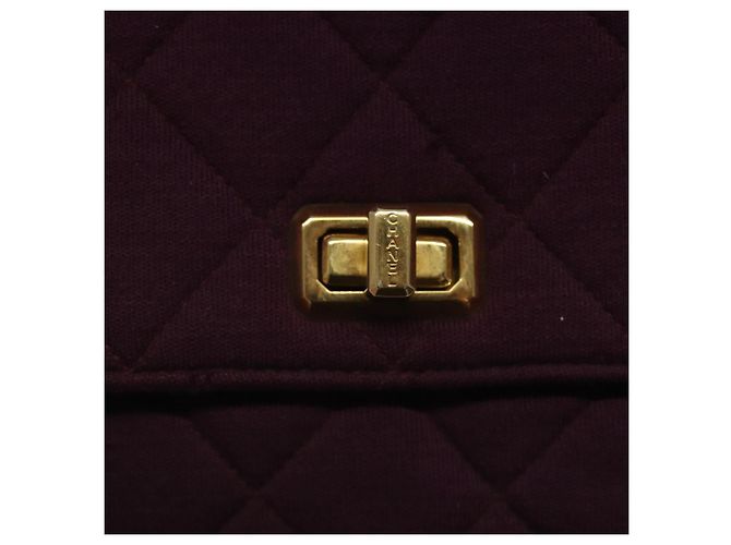 CHANEL Borsa Matelassé in Cotone Viola CC Auth BD1572 Porpora - vista 17