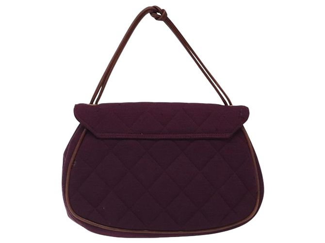 CHANEL Borsa Matelassé in Cotone Viola CC Auth BD1572 Porpora - vista 2