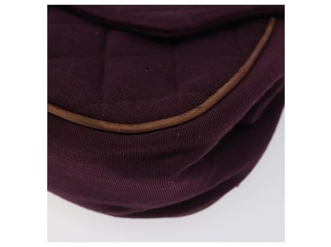 CHANEL Borsa Matelassé in Cotone Viola CC Auth BD1572 Porpora - vista 9