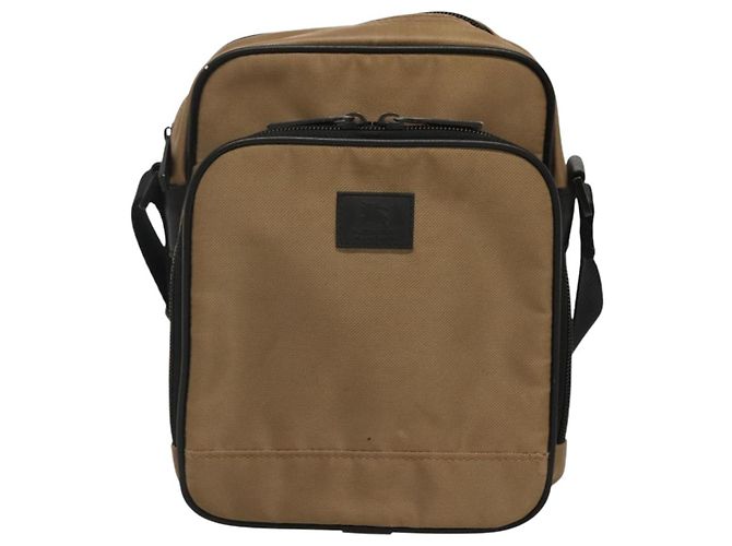 Borsa a spalla in nylon beige Burberry Black label Auth bs24395 - vista 13