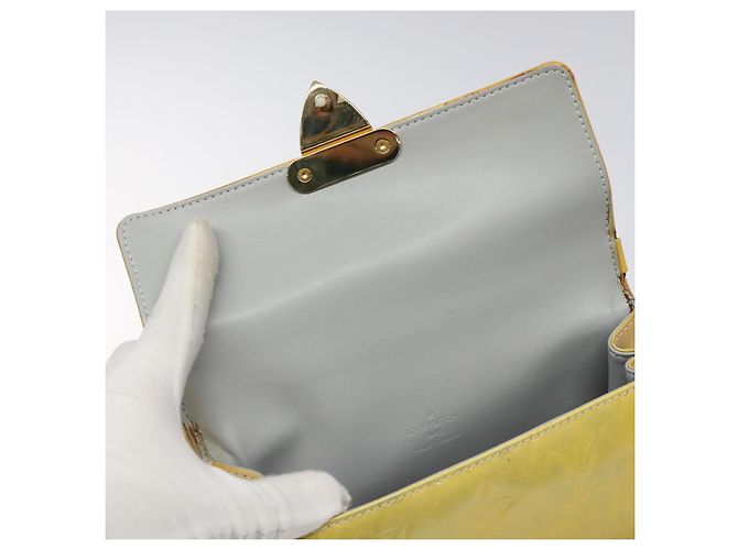 LOUIS VUITTON Monogram Vernis Borsa a Mano Spring Street Grigio M91029 LV Auth KD273 - vista 10