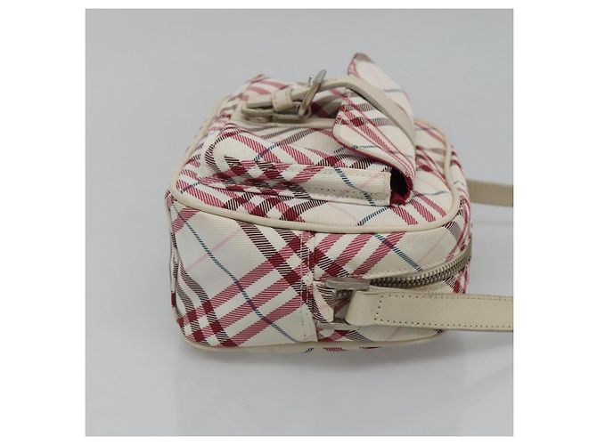 Borsa a spalla Burberry Nova Check Blue Label in nylon rosso Auth MX126 - vista 3