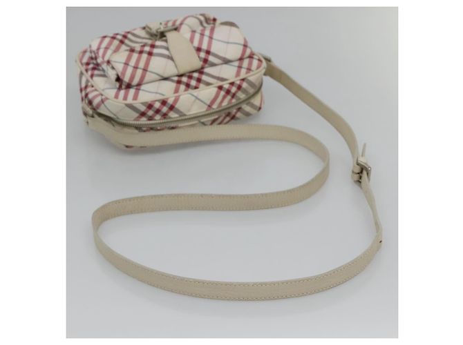 Borsa a spalla Burberry Nova Check Blue Label in nylon rosso Auth MX126 - vista 7