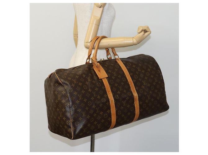 LOUIS VUITTON Monogram Keepall 60 Borsa Boston M41422 LV Auth 116642 Monogramma - vista 22