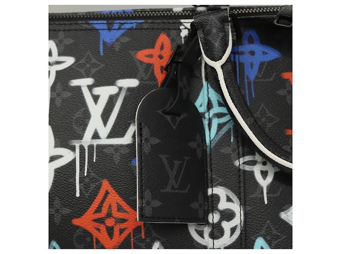 LOUIS VUITTON Monogram Eclipse Keepall Bandouliere 50 Bag M21384 Auth BD1566SM - view 20
