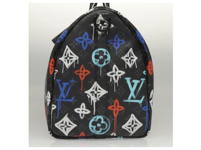 LOUIS VUITTON Monogram Eclipse Keepall Bandouliere 50 Bag M21384 Auth BD1566SM - view 3