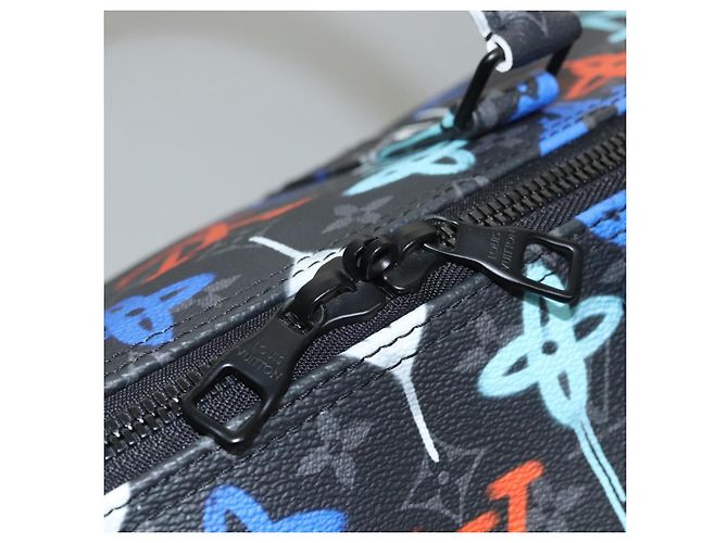 LOUIS VUITTON Monogram Eclipse Keepall Bandouliere 50 Bag M21384 Auth BD1566SM - view 9