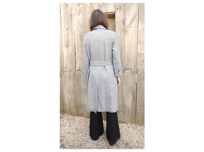 Abrigo Burberry de tweed gris - vista 2