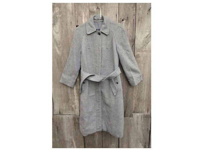 Abrigo Burberry de tweed gris - vista 5