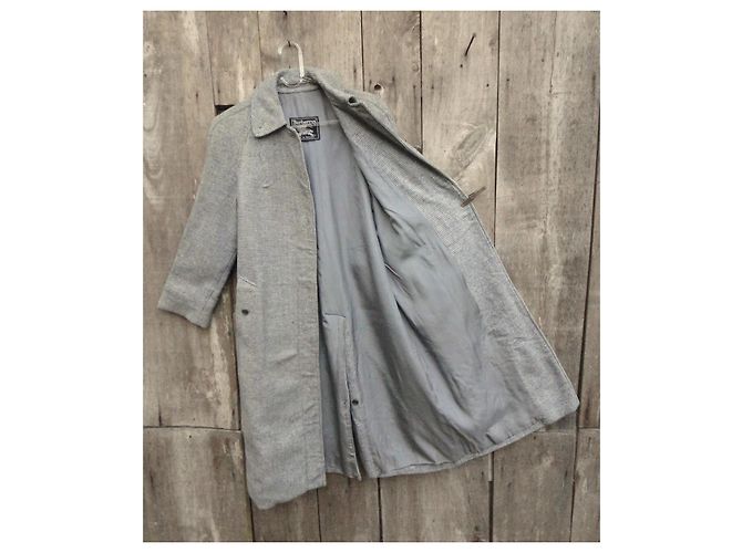 Abrigo Burberry de tweed gris - vista 7