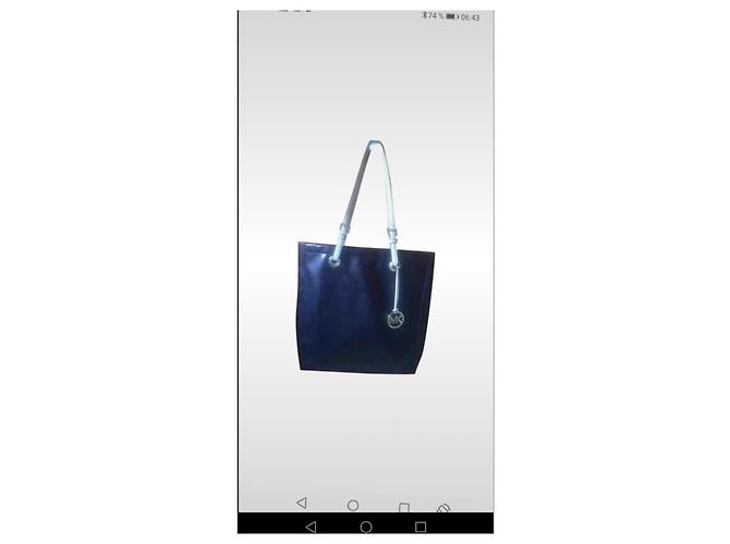 Borsa Michael Kors in pelle verniciata viola Porpora - vista 7