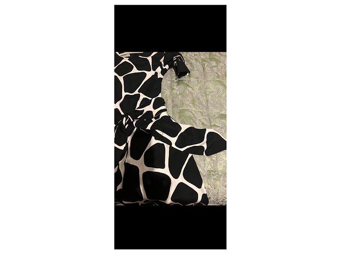 Mono Valentino de seda negro blanco - vista 4