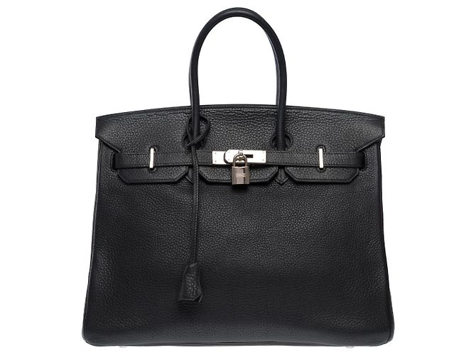Hermès Sac HERMES Birkin 35 en Cuir Noir - 102639 - vue 2