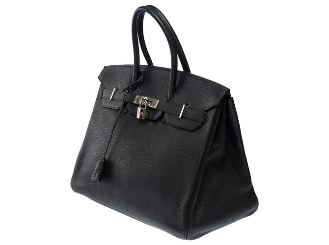 Hermès Sac HERMES Birkin 35 en Cuir Noir - 102639 - vue 4