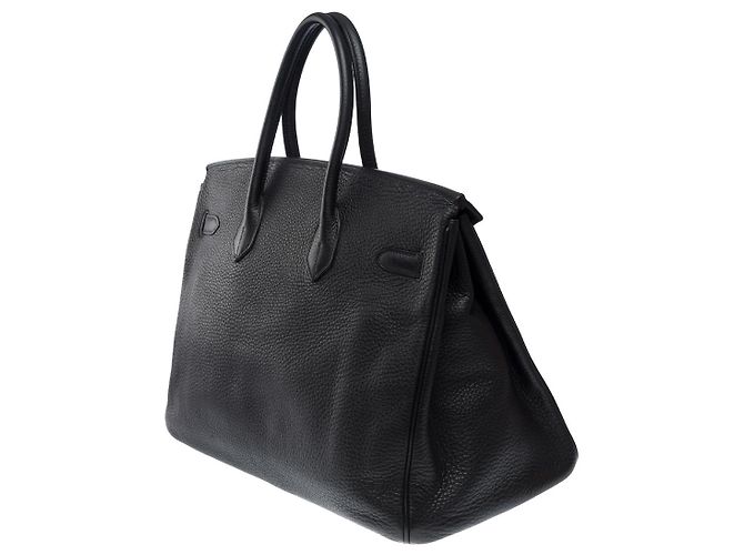 Hermès Sac HERMES Birkin 35 en Cuir Noir - 102639 - vue 5