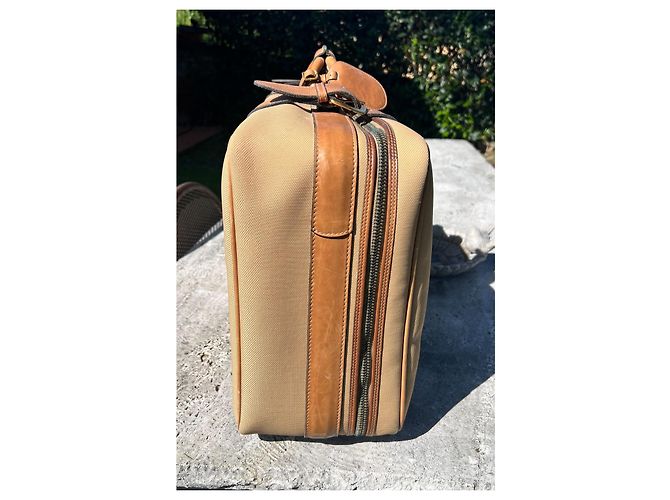 Gucci Koffer aus Canvas und Leder Beige - vista 3