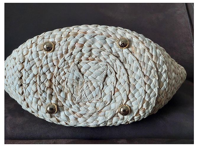 Borsa a mano Dolce & Gabbana Kendra in paglia e pelle - vista 5