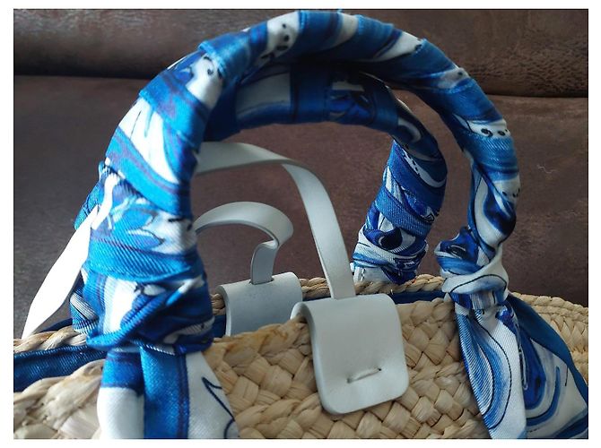 Borsa a mano Dolce & Gabbana Kendra in paglia e pelle - vista 7